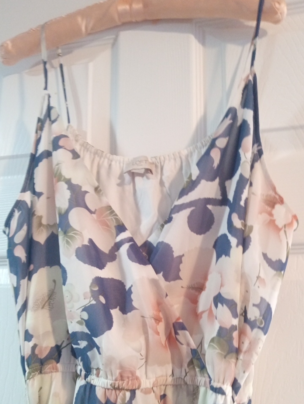 LOFT V NECK RUFFLE MAXI DRESS - Picture 8 of 8